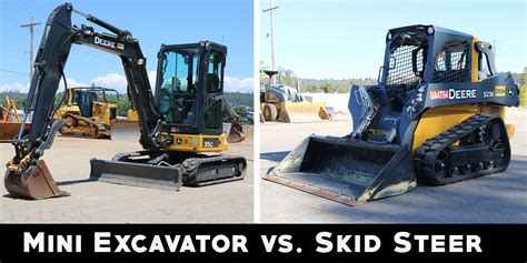 mini excavator vs skid steer|budget mini skid steers.